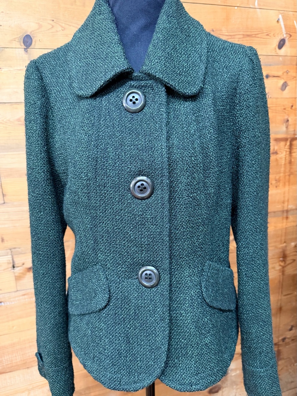 Dark Green Blazer Size Medium Like New